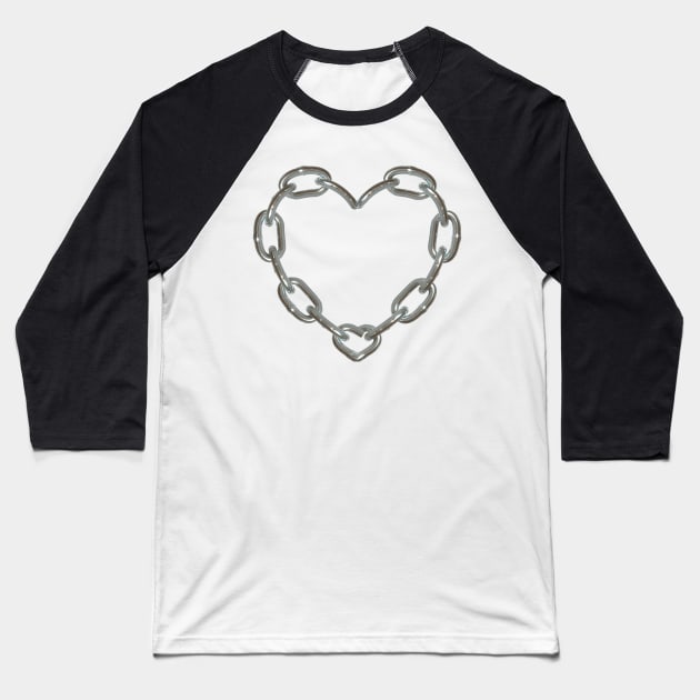 Chain Heart Baseball T-Shirt by Nuletto